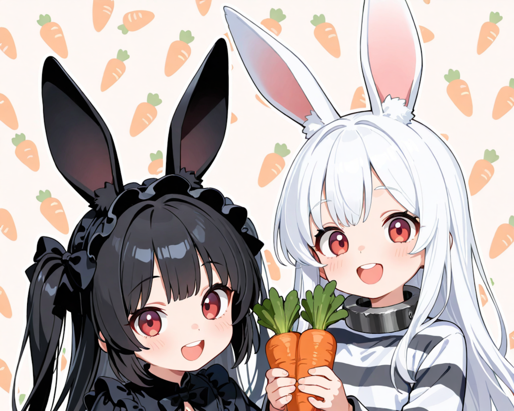 うさぎはニンジンが大好物なのです！！
