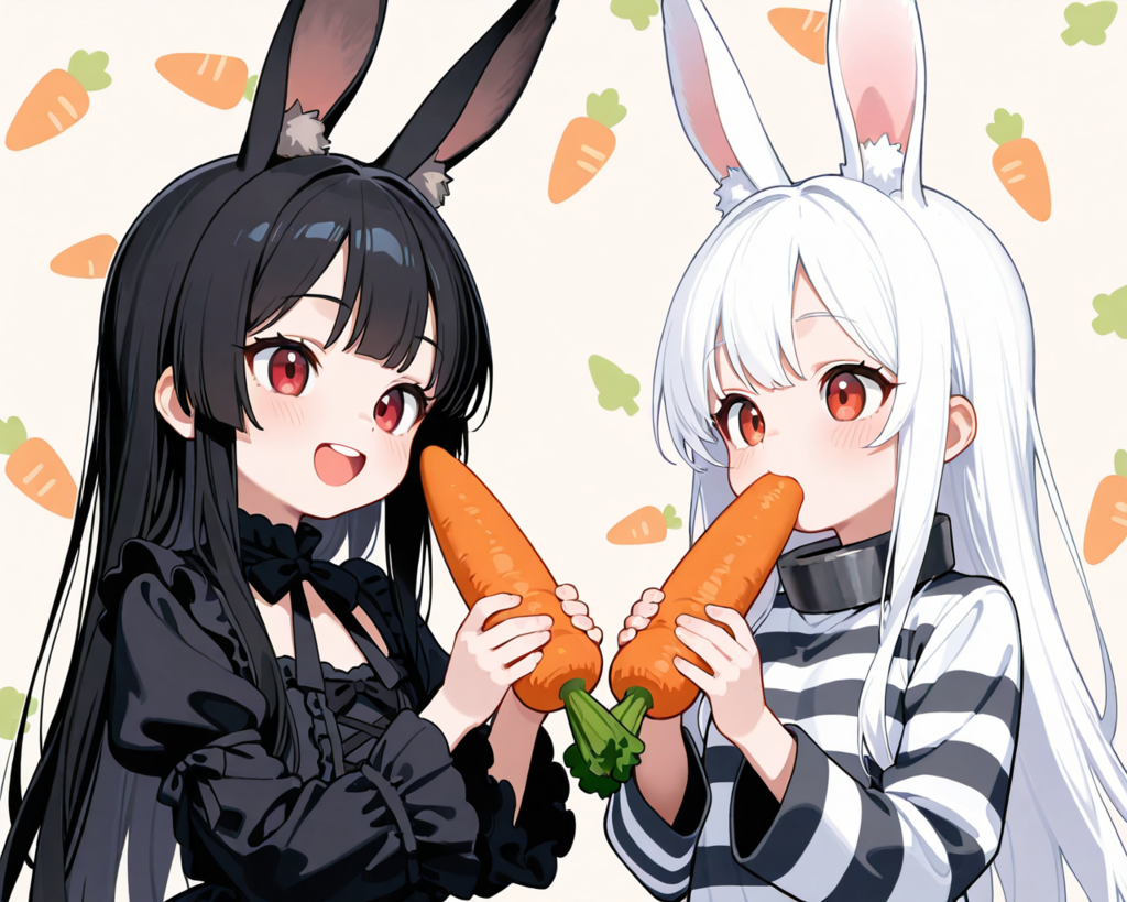 うさぎはニンジンが大好物なのです！！
