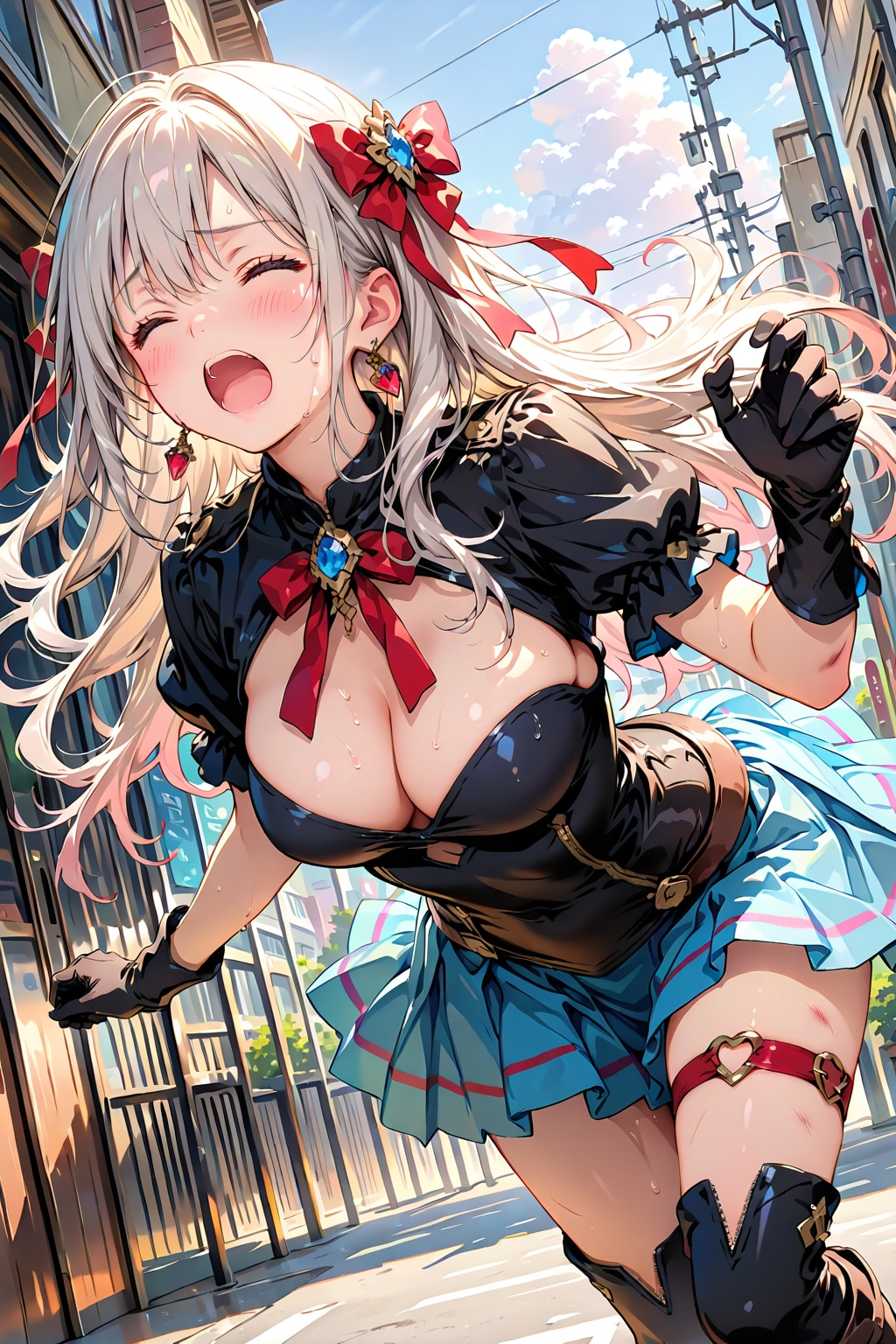 銀髪の変身ヒロイン