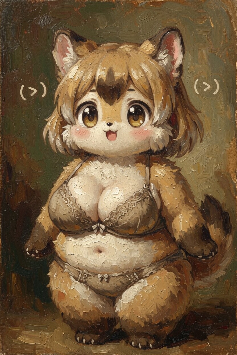 むちむちけものの下着姿