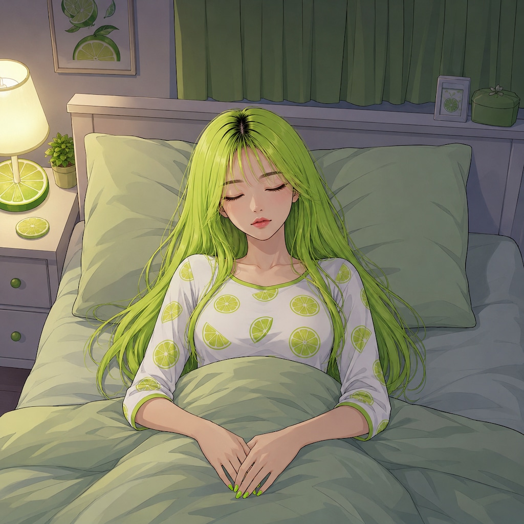 おやすみ🌙（ライムちゃん）