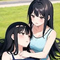 公園黒髪娘 4枚目