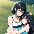 公園黒髪娘 5枚目