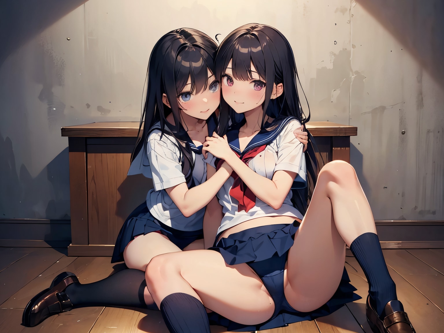 セーラー服スクール水着紺ハイソックス
