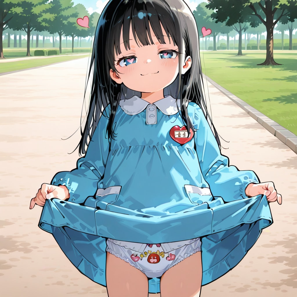スカートをめくってくれるロリ園児