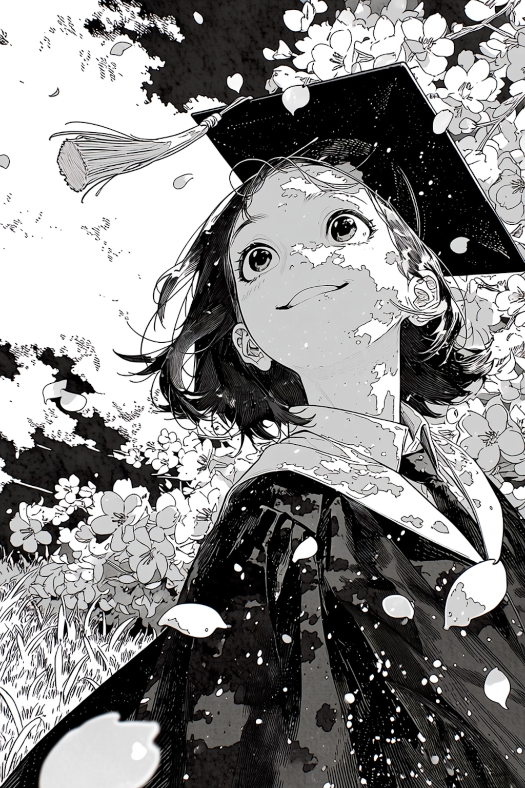 (モノクロ)卒業と希望