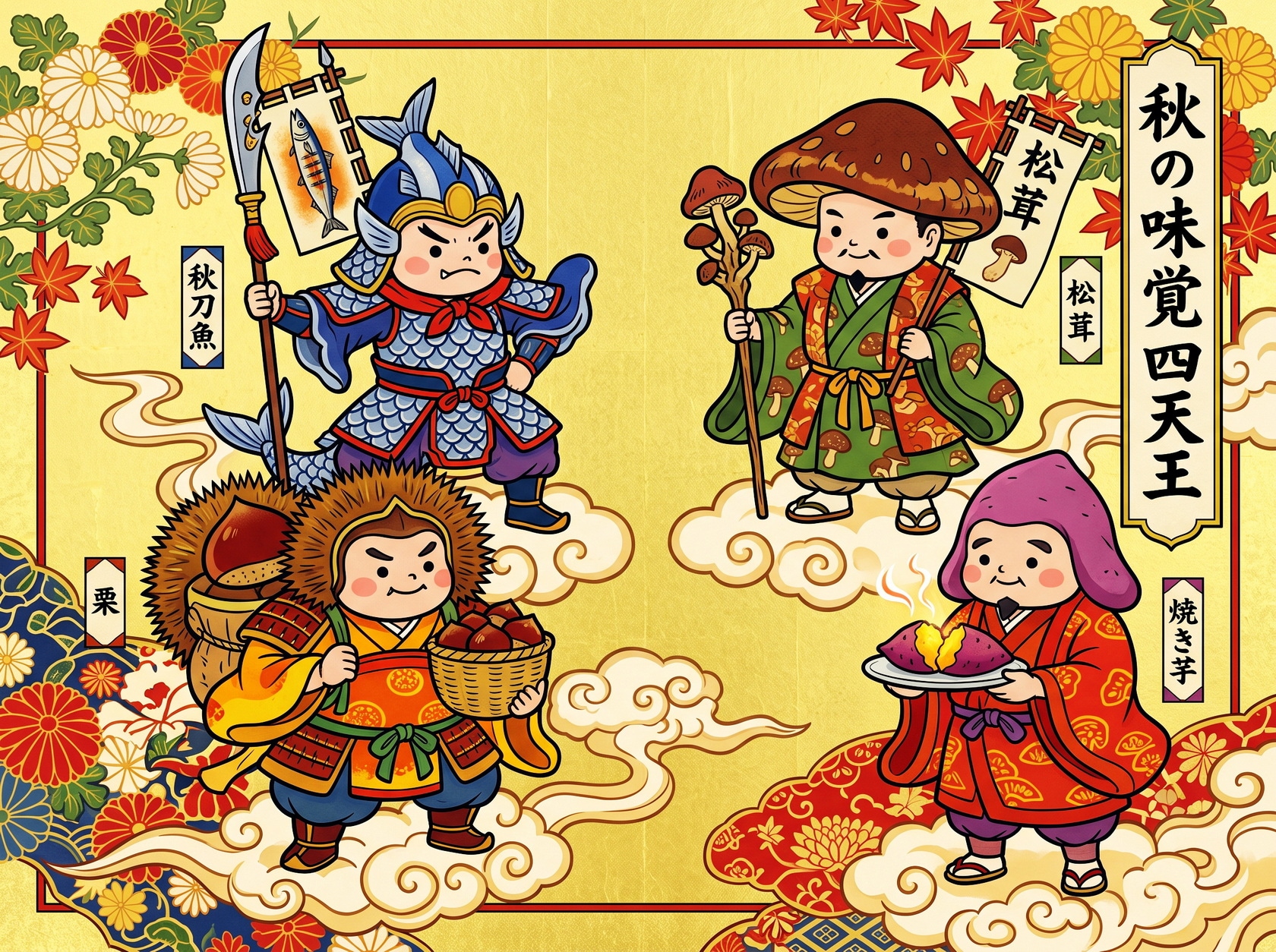 秋の味覚四天王 | の人気AIイラスト・グラビア