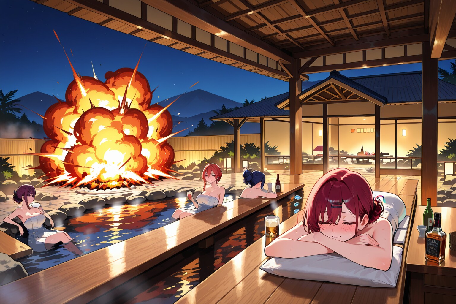 温泉でのんびりしたい三が日だった…