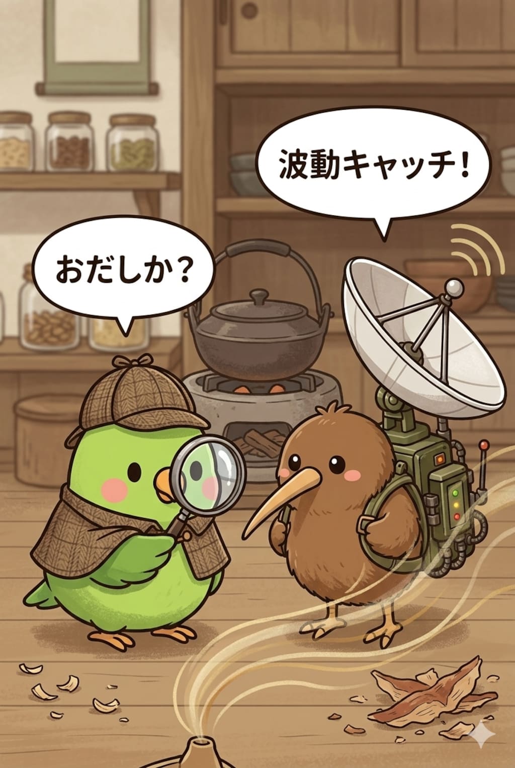 アンキーちゃんとおだし探偵インコ