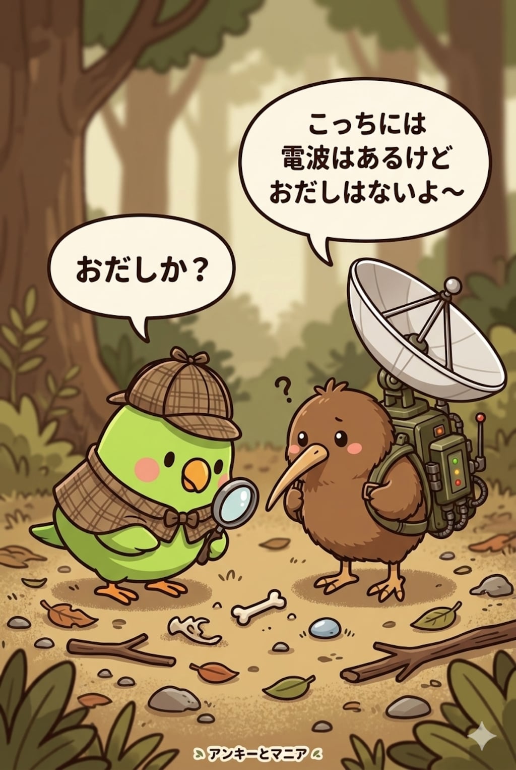 アンキーちゃんとおだし探偵インコ