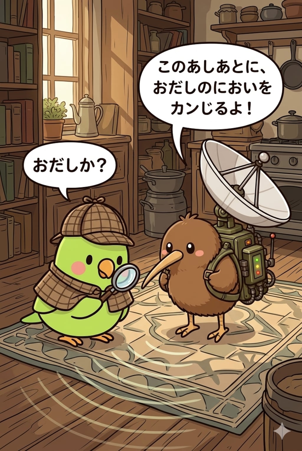 アンキーちゃんとおだし探偵インコ