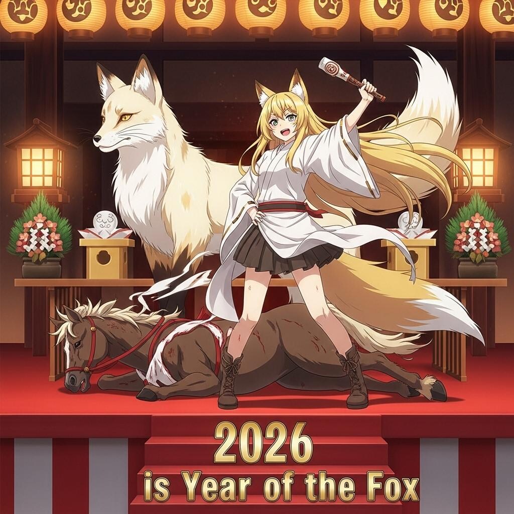 次はキツネ年よ！