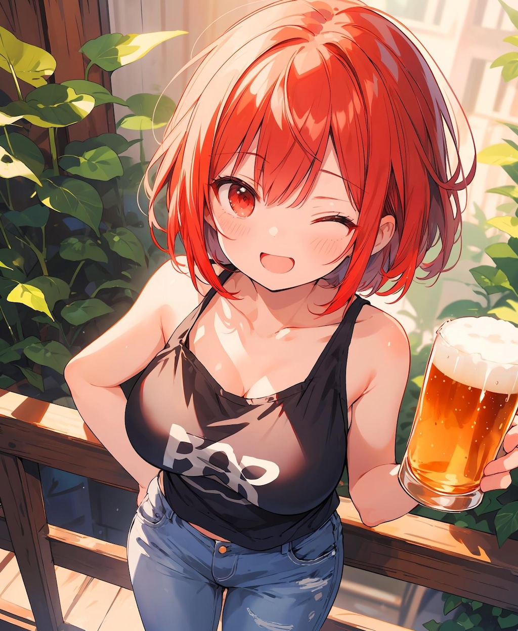 赤髪のガテン系少女