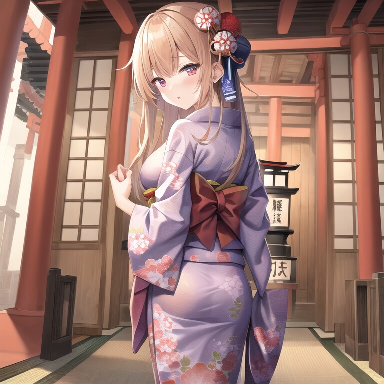 お尻(着物)