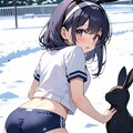 寒そうなバニーガール 5枚目