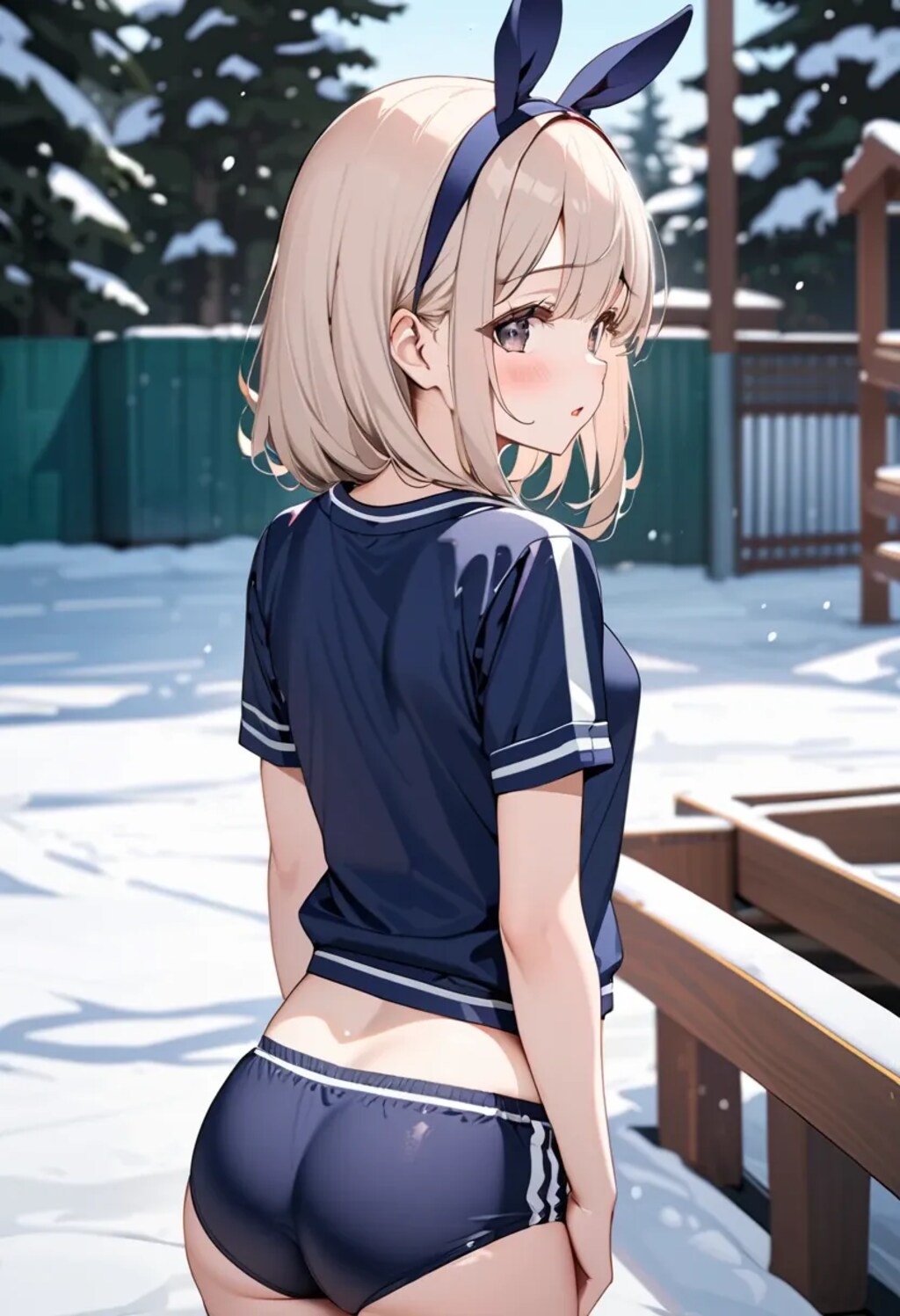 寒そうなバニーガール