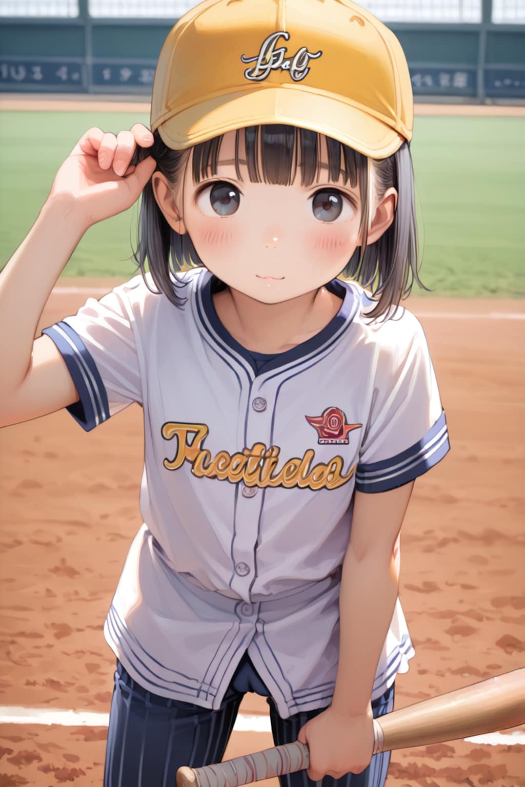 野球部ボブカット〇リJ〇ちゃん（2枚）