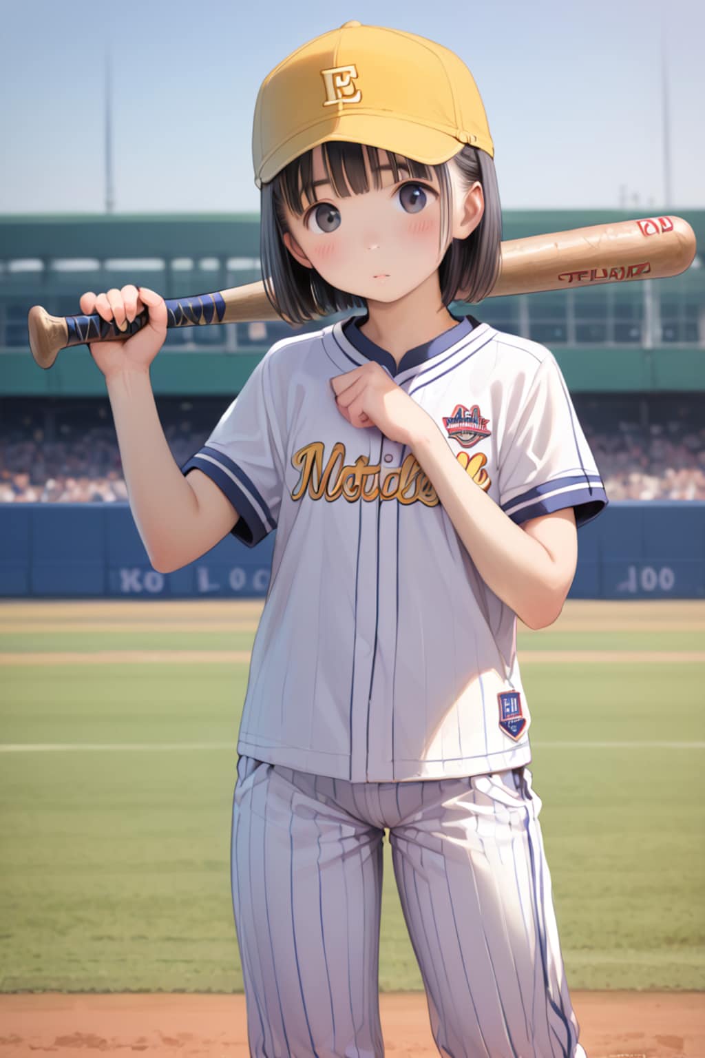 野球部ボブカット〇リJ〇ちゃん（2枚）