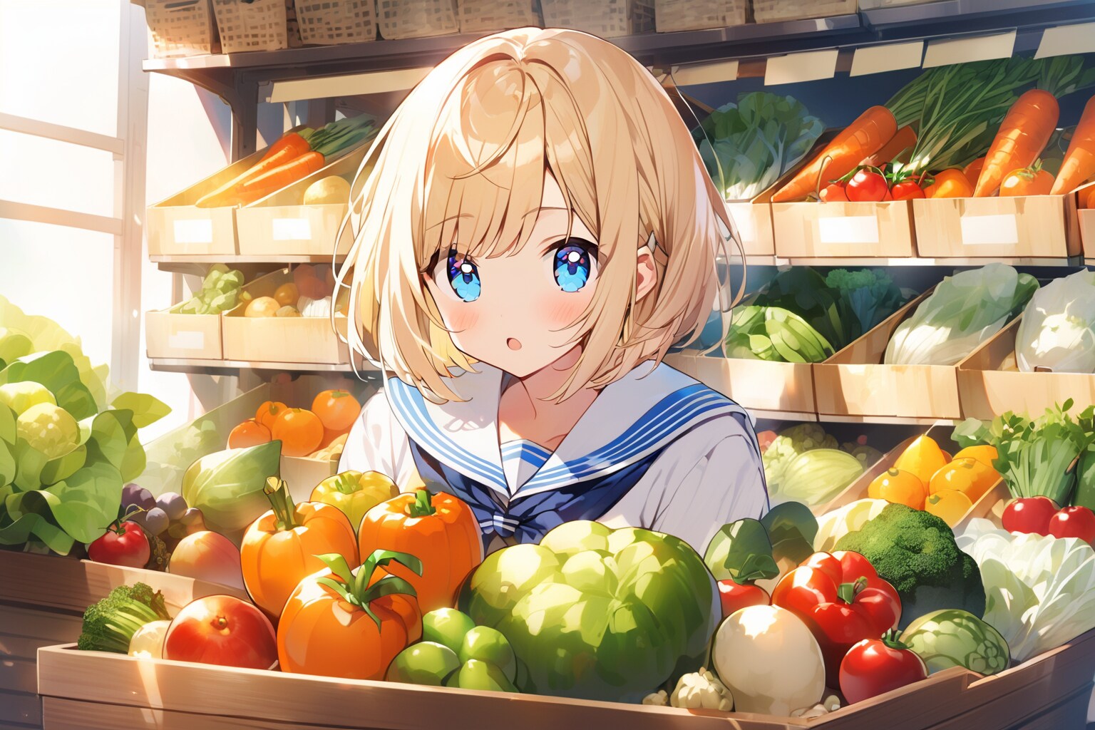 八百屋でバイト | の人気AIイラスト・グラビア