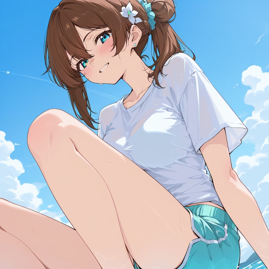 夏は楽な格好で