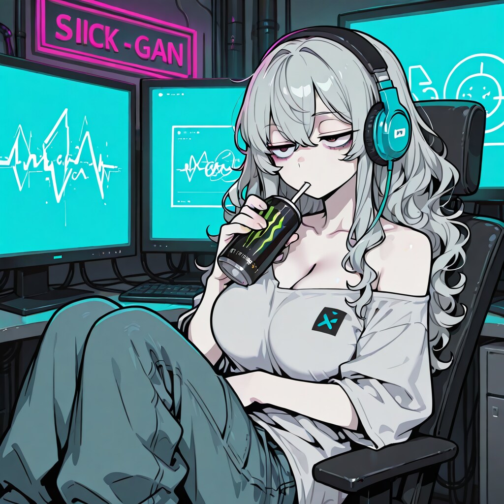 エナドリでキメるおねーさん
