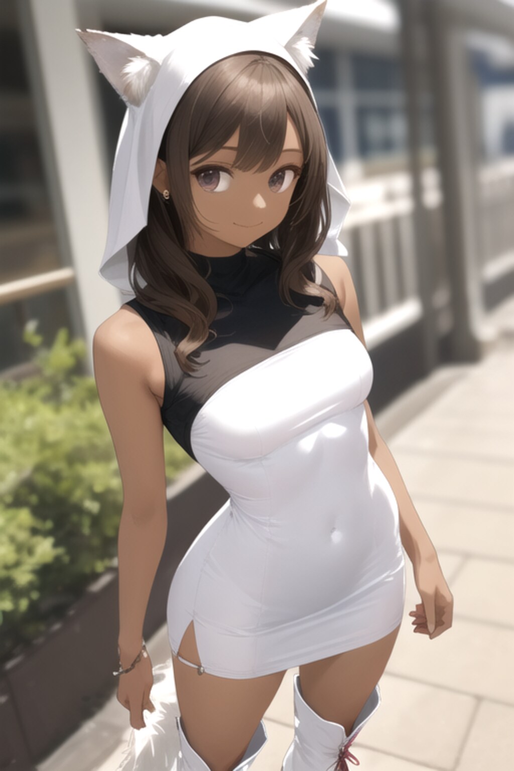 タイトドレスの彼女