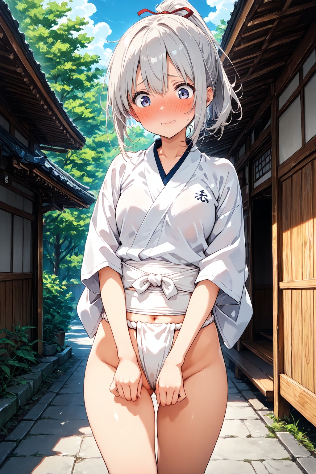 祭りでふんどし姿にさせられた娘(2)