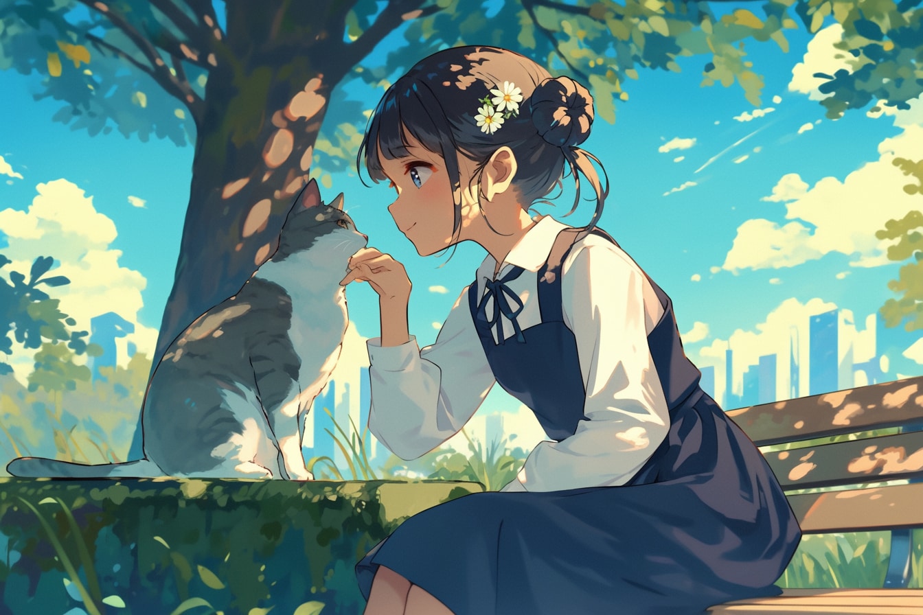猫🐈とおだんごちゃん🍡✨220 | の人気AIイラスト・グラビア
