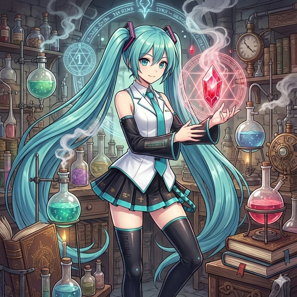 ♦️賢者の石を作るミクさん | の人気AIイラスト・グラビア