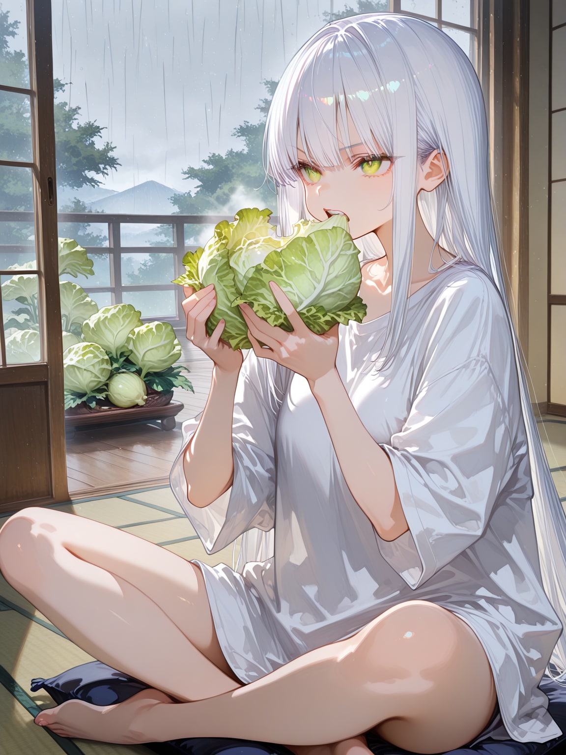 雨が降ったら仕事もせずに♪ | の人気AIイラスト・グラビア