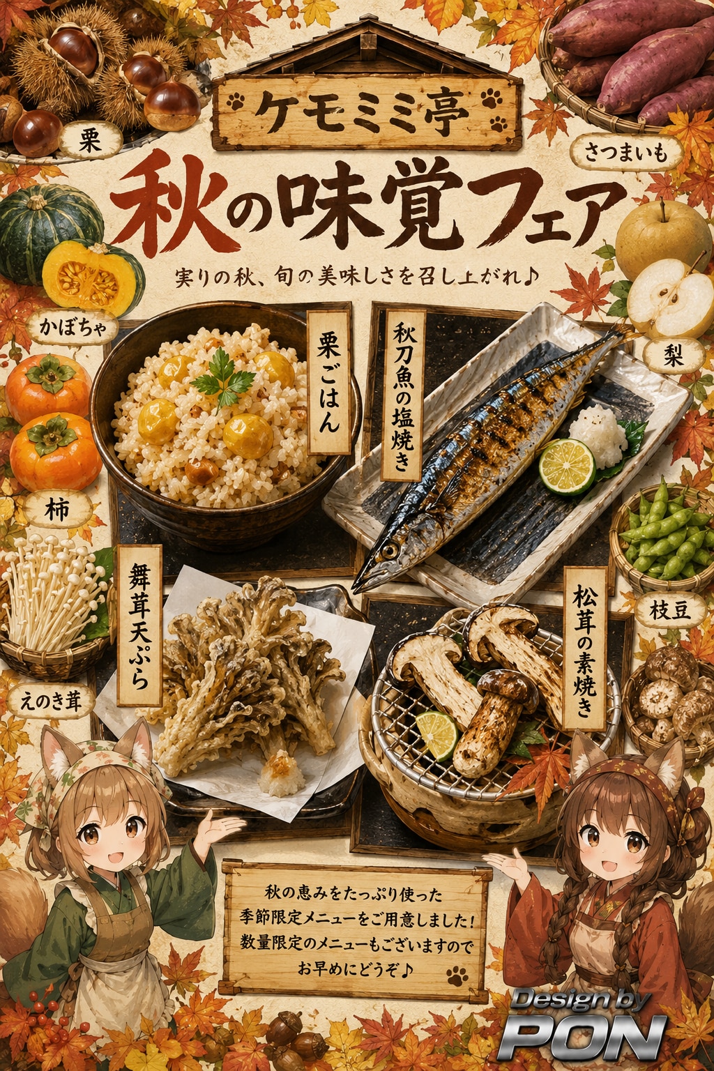 秋の味覚フェア | の人気AIイラスト・グラビア