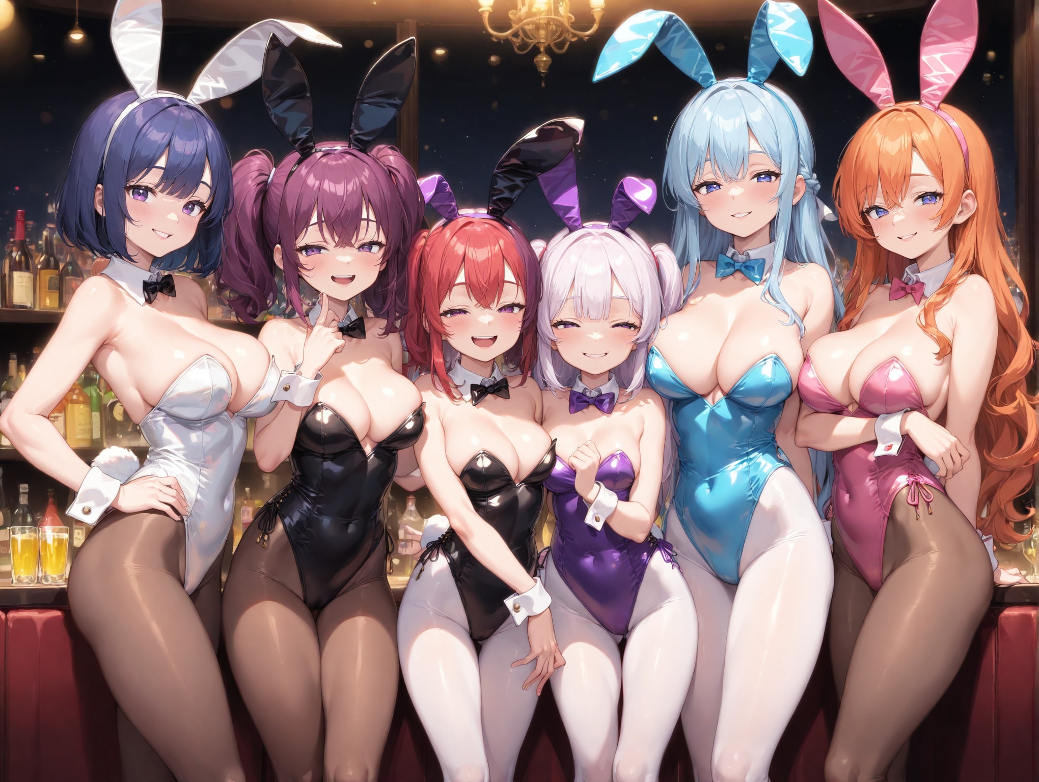 バニーガールを侍らせる
