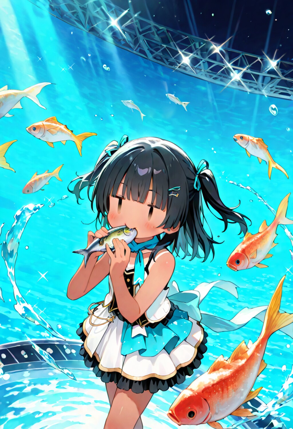 鮮魚をハムするパフォーマンス🐟