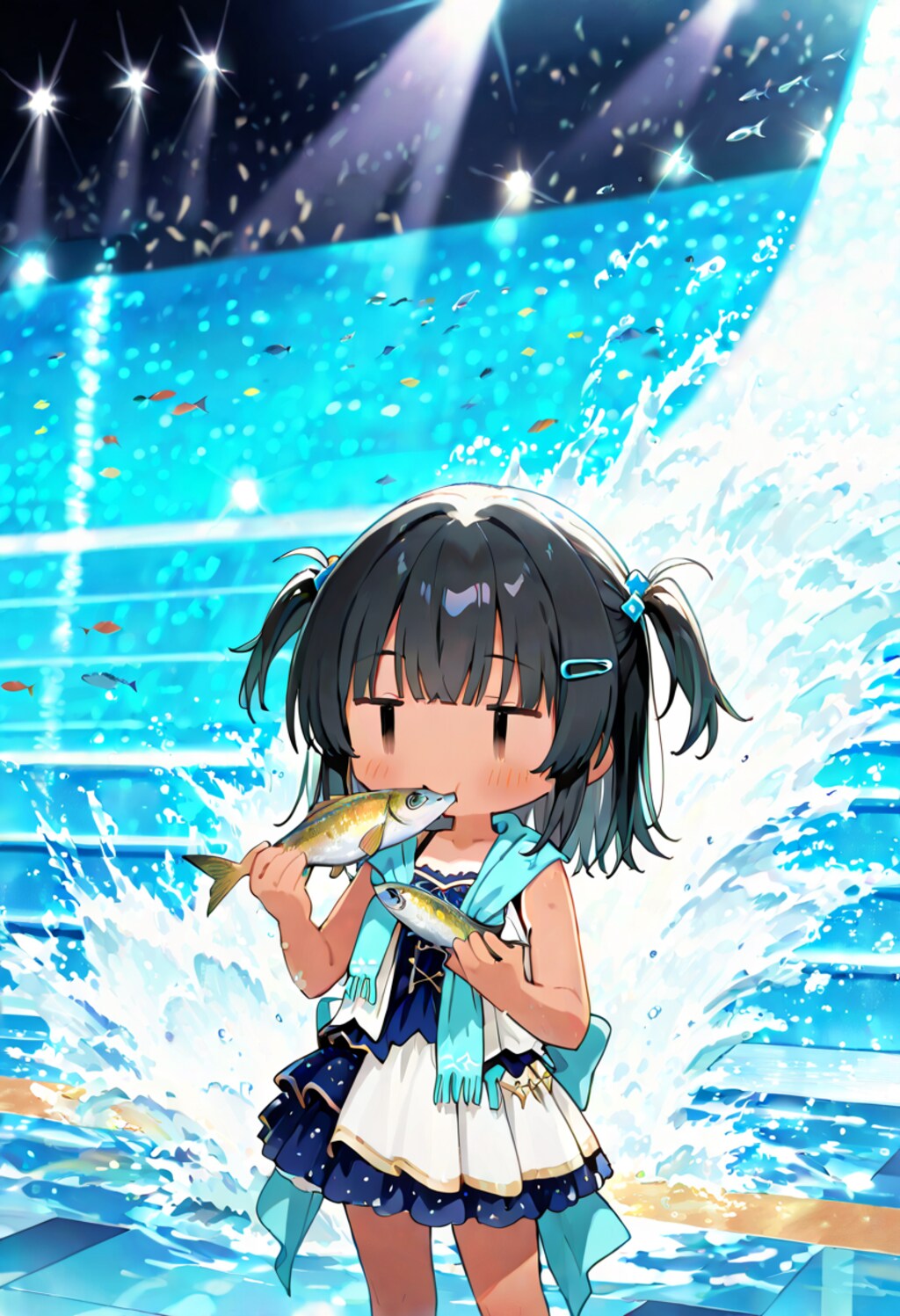 鮮魚をハムするパフォーマンス🐟