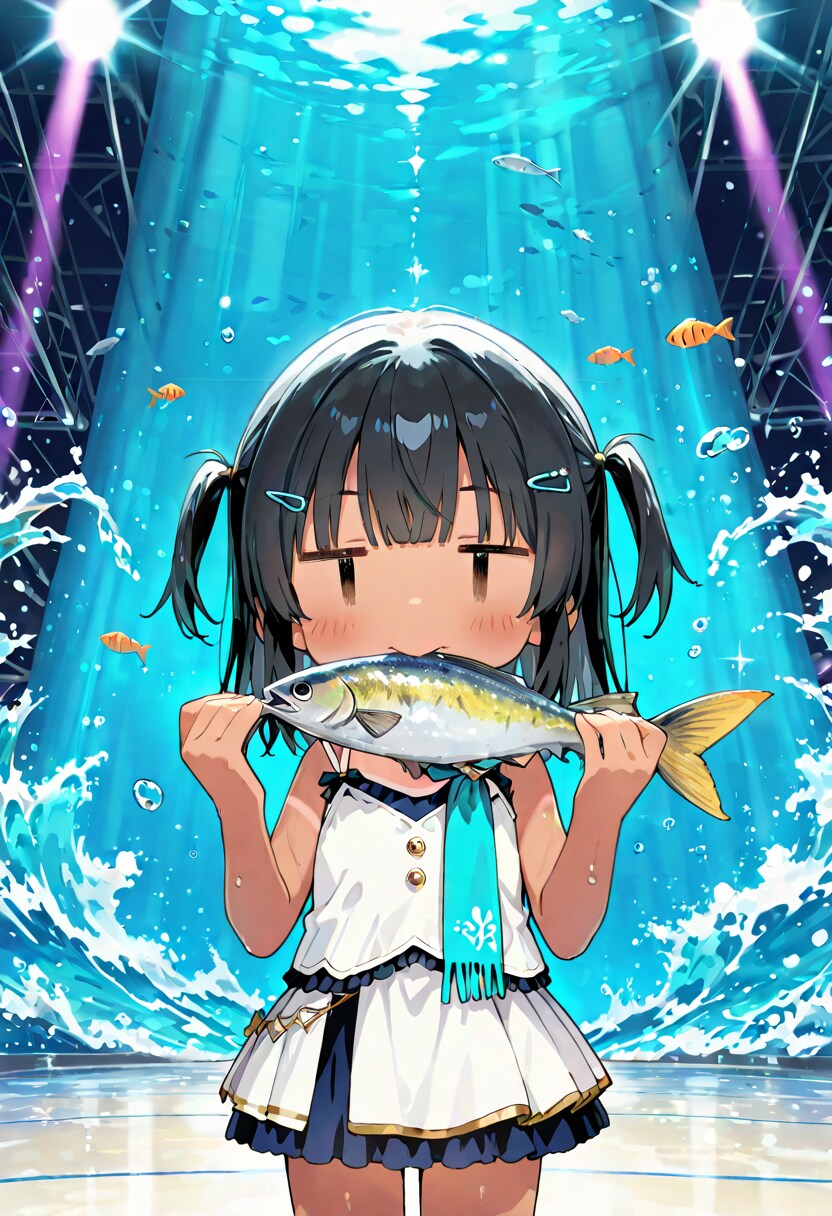 鮮魚をハムするパフォーマンス🐟 | の人気AIイラスト・グラビア