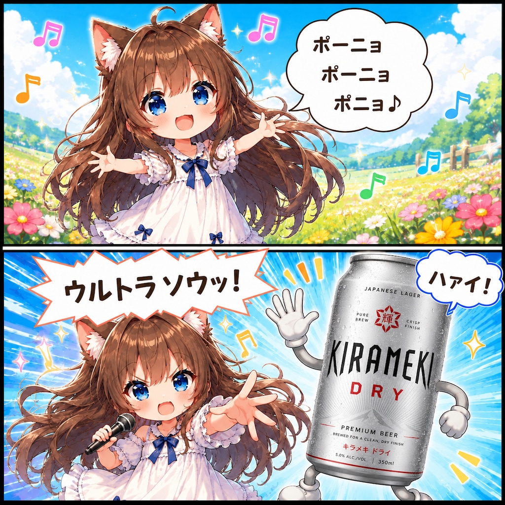 歌う小さな女の子