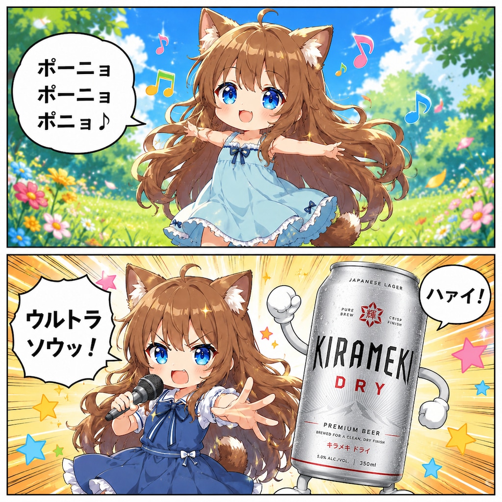 歌う小さな女の子