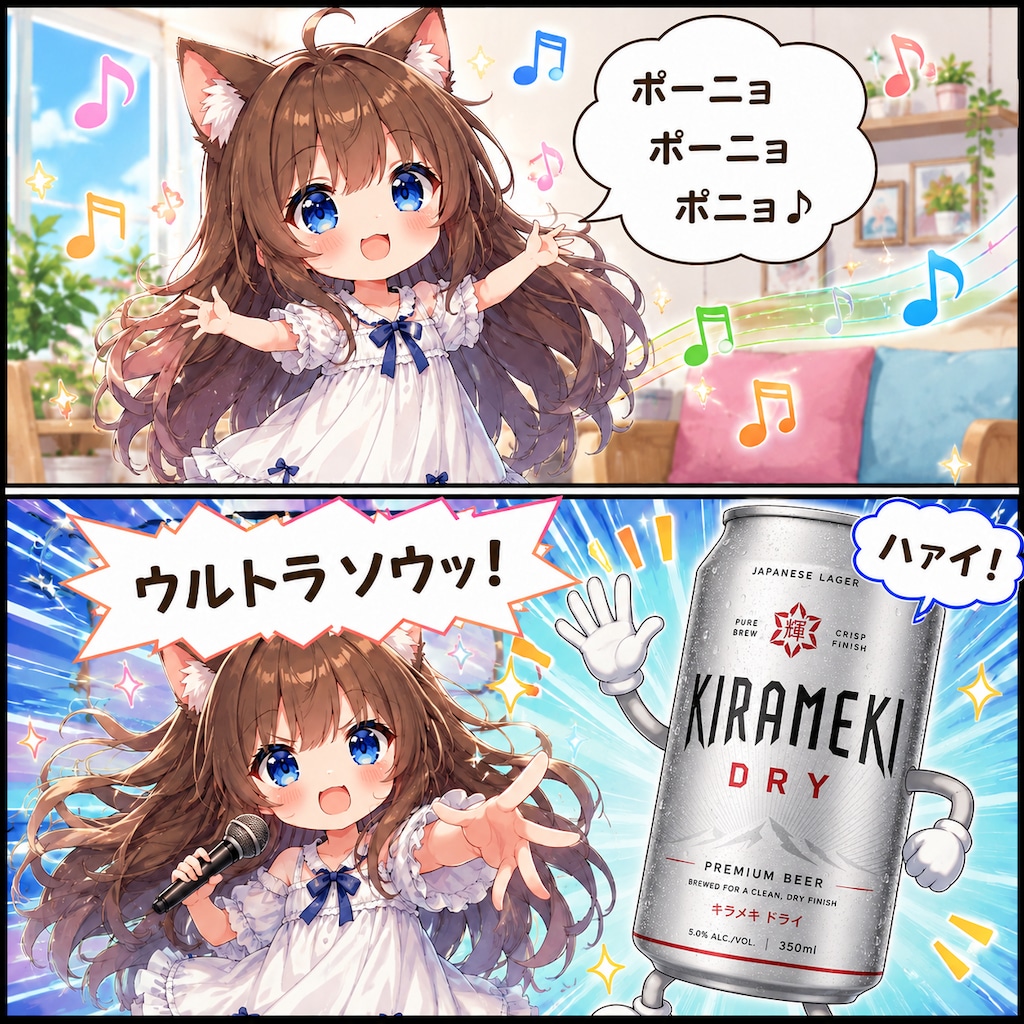 歌う小さな女の子
