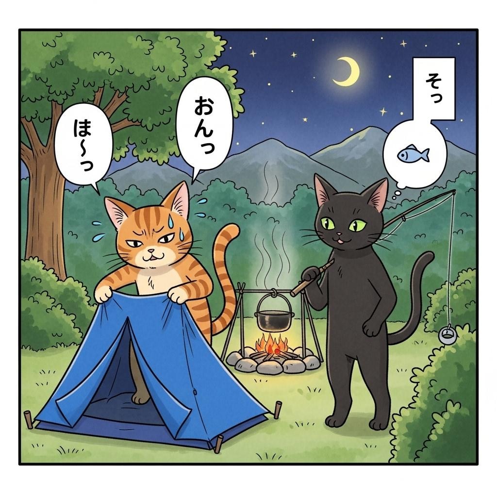 キャンプ猫