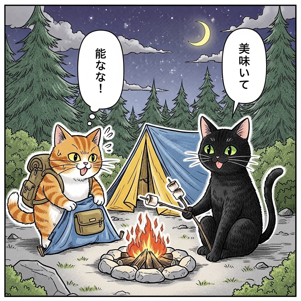 キャンプ猫 | の人気AIイラスト・グラビア
