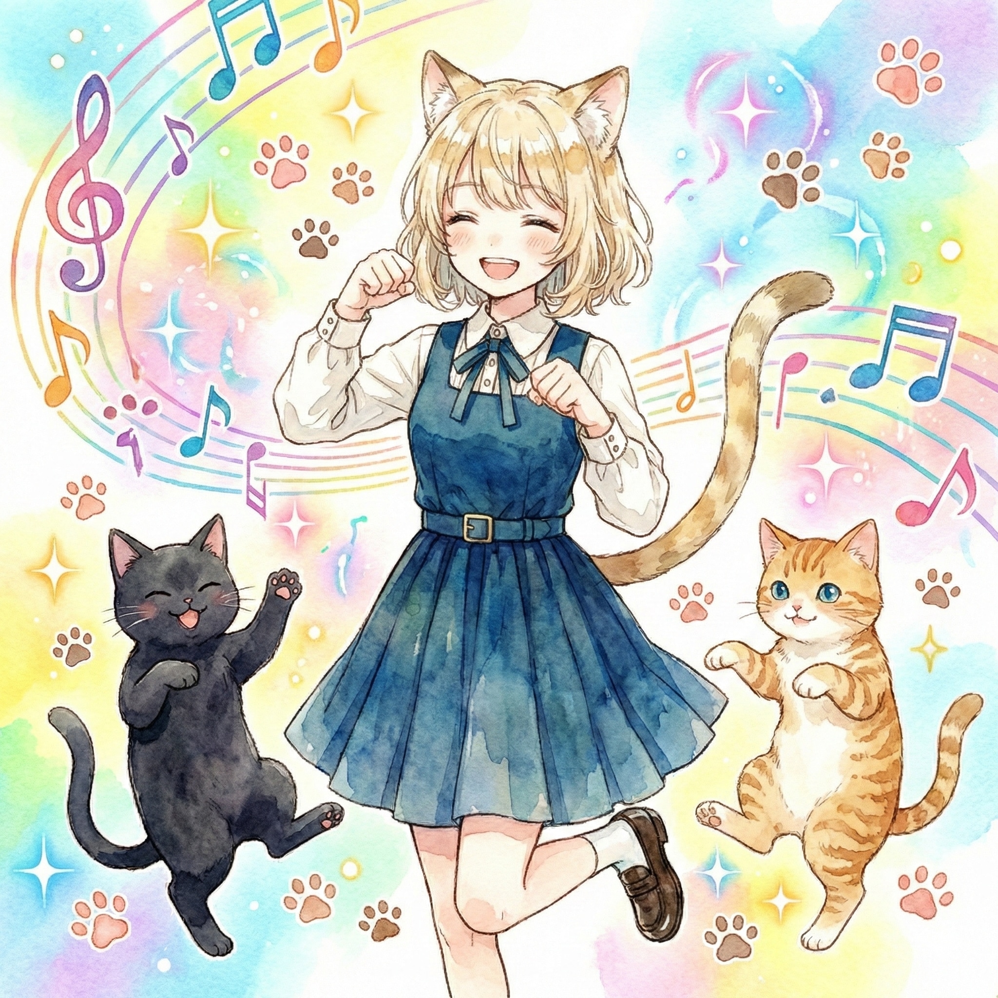 踊る猫 | の人気AIイラスト・グラビア