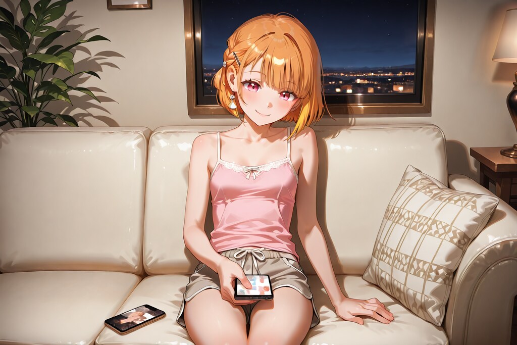 部屋着の千晶ちゃん