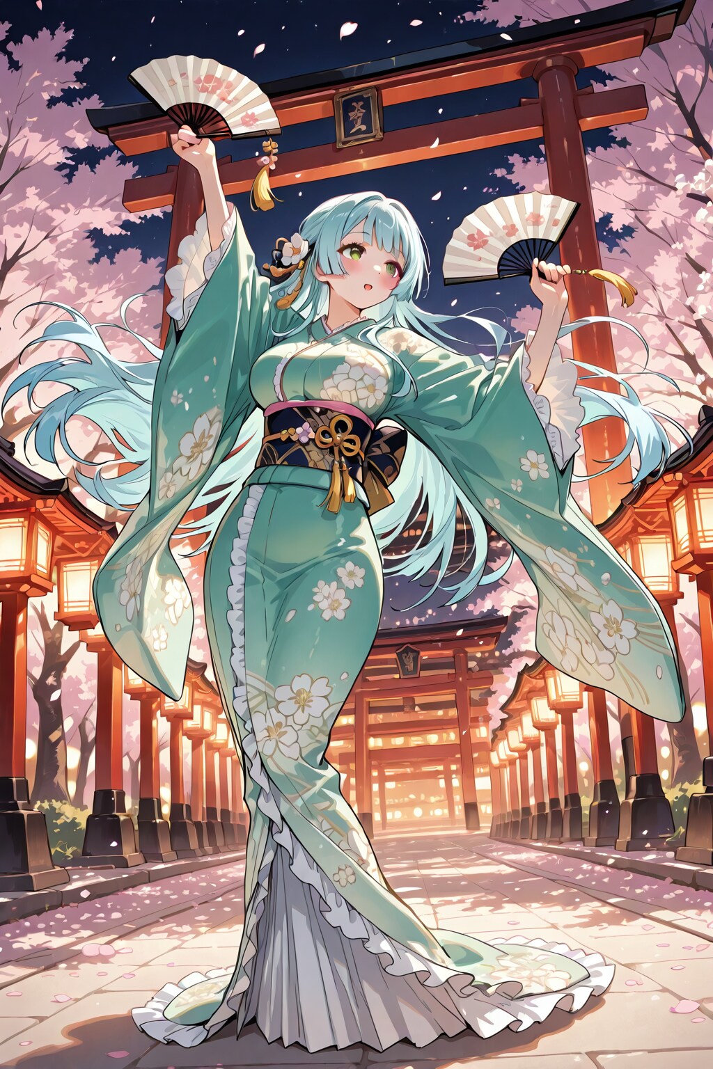 桜舞う