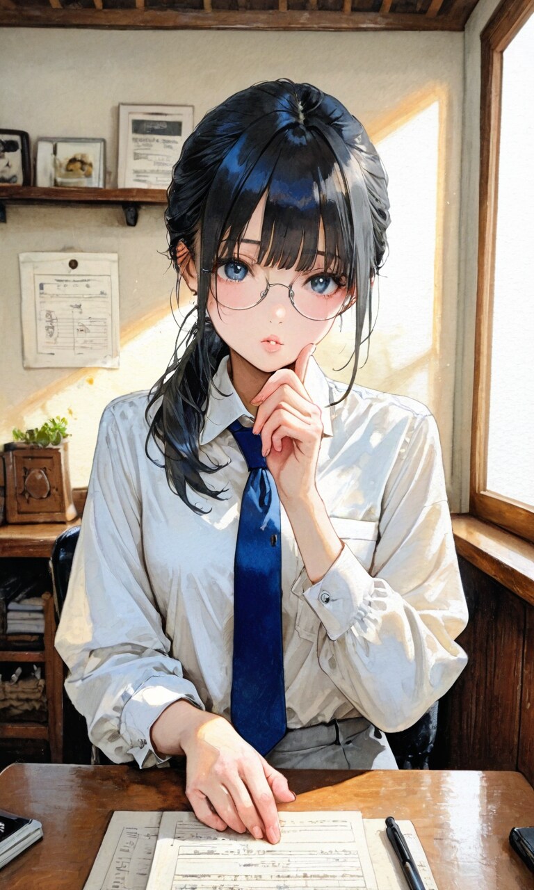 小さい事務所のOLさん | の人気AIイラスト・グラビア