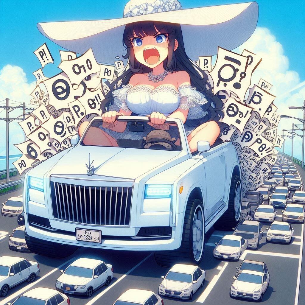 八尺様、オープンカーで突撃