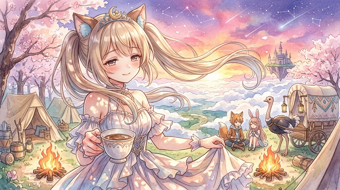 金ツイにゃん。キャンプ | の人気AIイラスト・グラビア