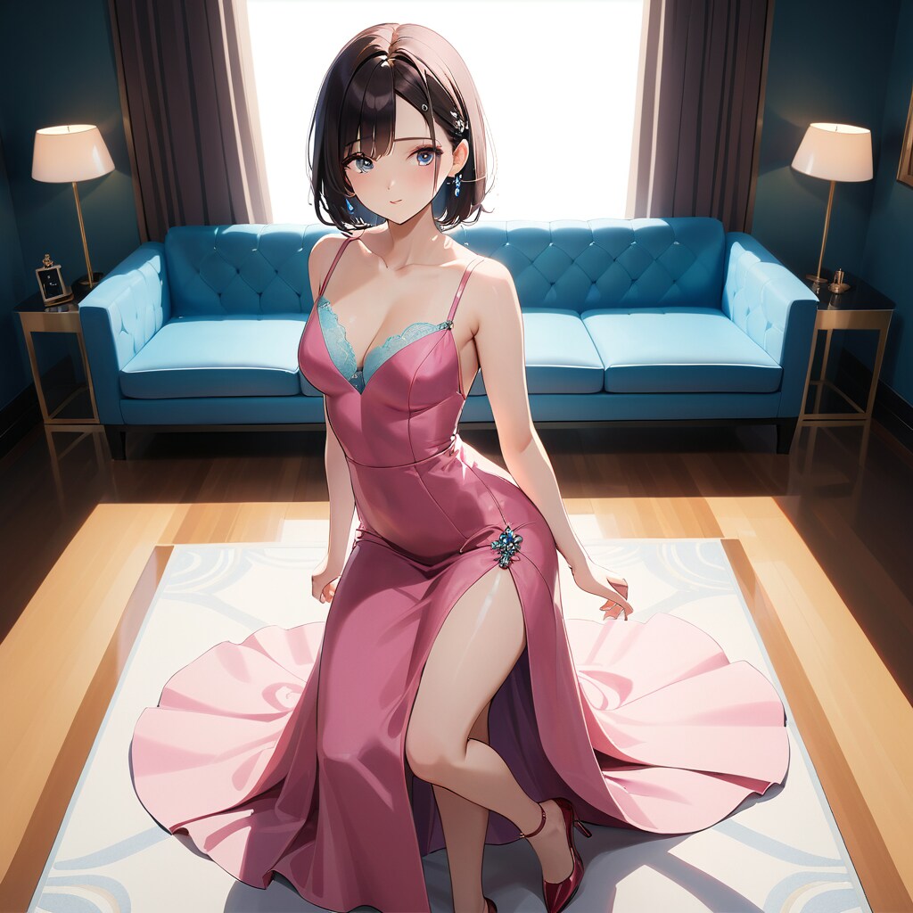 控えめにチラッと