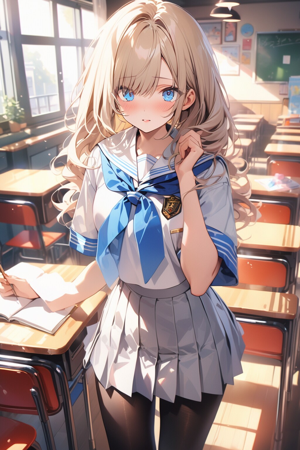 金髪制服 | の人気AIイラスト・グラビア