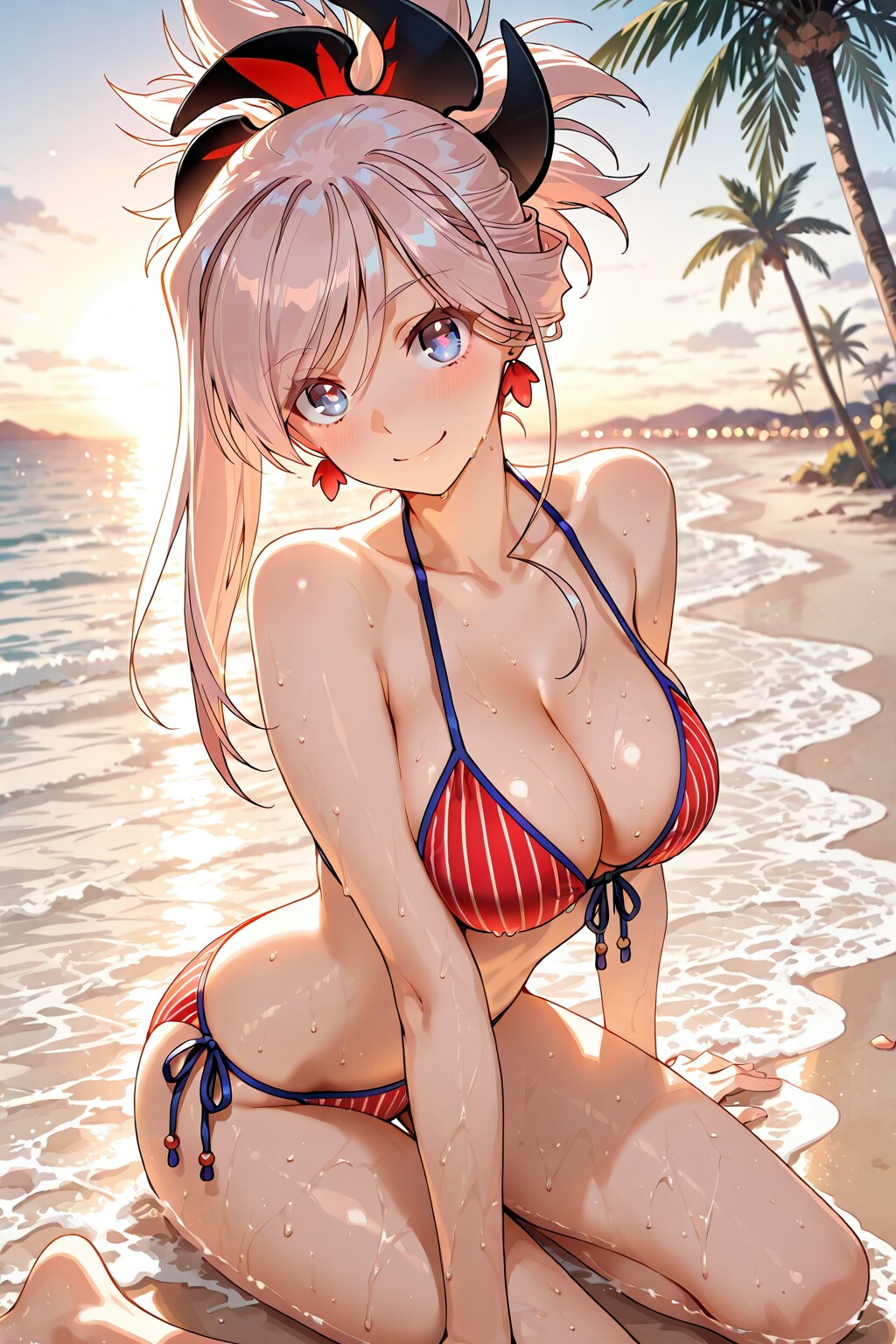 武蔵ちゃんと夕暮れビーチ