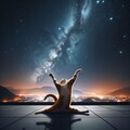 星空の下で踊る猫 7枚目